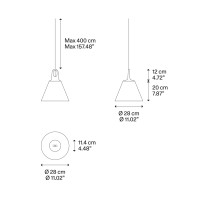 Lodes JIM Cone Lampada LED a Sospensione Componibile by Patrick