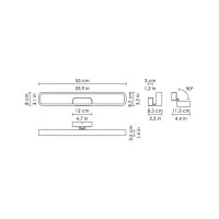 Ai Lati Stripe LED Horizontal Wall Lamp Adjustable Dimmable for