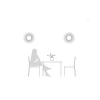 Sovil Head LED round outdoor IP65 Applique Wall Lamp with