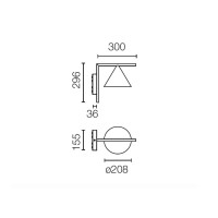 Flos Captain Flint Outdoor W1 LED Lampada Parete Per Esterno a