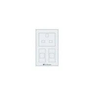 Eclettis Smoothline Plate 1 x 2,5 Gang + 2 x 1 Gang