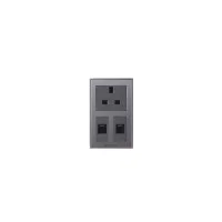 Eclettis Smoothline Plate 1 x 2,5 Gang + 2 x 1 Gang