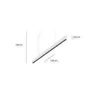 Ideal Lux Office SP Linear Suspension LED Lamp with Direct