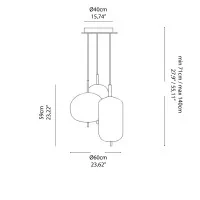 Ideal Lux Umile LED Suspension Lamp 3 Lights for Indoor in