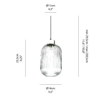Ideal Lux Mint SP1 Single Suspension Modular Lamp for Indoor in