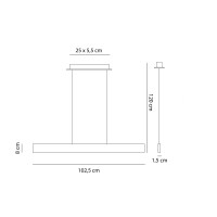 Ideal Lux Desk SP1 Lampada LED a Sospensione per Interno Design
