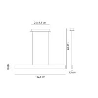 Ideal Lux Desk SP1 LED Suspension Lamp for Indoor Minimal Design