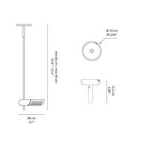 Oluce Colombo Adjustable LED Ceiling Lamp Vintage Style Design