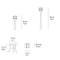 Oluce Fresnel Outdoor Floor Lamp with Diffused Light Vintage