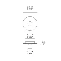 Lodes Bugia Single LED Ceiling Lamp Plafòn Dimmable