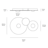 Lodes Bugia Double LED Ceiling Lamp Plafòn Dimmable