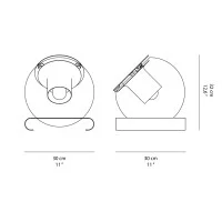 Oluce The Globe Lampada Da Tavolo A Luce Diffusa Design Vintage