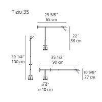 Artemide TIZIO 35 Halogen Table Lamp Black A005010