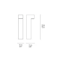 Ideal Lux Sirio Modern Outdoor Floor Lamp Bollard in Minimal