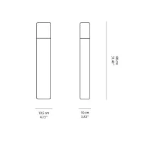Ideal Lux Pulsar PT1 Triangular Bollard for Ground Outdoor in