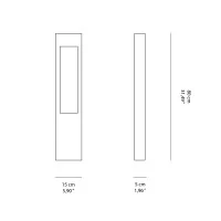 Ideal Lux Vega PT1 Outdoor Ground Bollard with Diffused Light