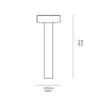 Ideal Lux Tesla PT4 Ground Bollard for Outdoor in Modern Style Ideal Lux Tesla PT4 Ground Bollard for Outdoor in Modern Style