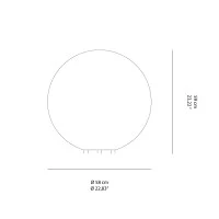 Ideal Lux Doris PT1 Spherical Lamp Granite Effect for Outdoor