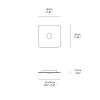 Lodes Frozen LED Ceiling Lamp Plafòn Dimmable in Minimal Style