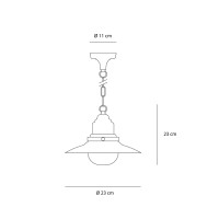 Sovil Linea Fisher Suspension Lamp For Outdoor Diffused Light
