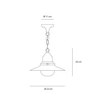 Sovil Linea Fisher Suspension Lamp For Outdoor Diffused Light