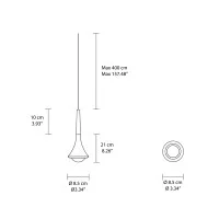 Lodes Rain LED Modular Suspension Lamp Minimal Design by Andrea Lodes Rain LED Modular Suspension Lamp Minimal Design by Andrea