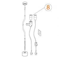 Flos Switch for Parentesi lamp Complete with E27 Lamp holder
