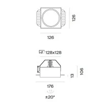 Logica Wizard Faro AR111 Quadrato Per Led GU10 Orientabile Da
