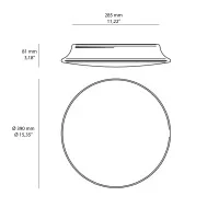 Linea Light MyWhite_R Lampada LED Plafoniera da Soffitto a