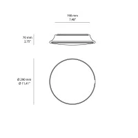 Linea Light MyWhite_R LED Lamp Double Emission Ceiling Light