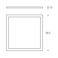 PAN Sibilla Tableau LED 36W 3000K 3400lm 60x60 Recessed Ceiling