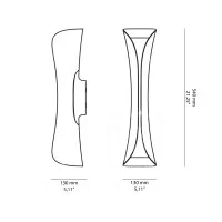 Artemide Cadmo LED Wall Lampada Da Parete a Luce Indiretta e