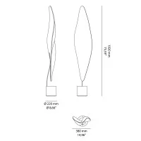 Artemide Cosmic Leaf Floor Lamp with Diffused Light Modern