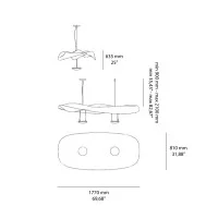 Artemide Cosmic Angel Suspension Lamp with Diffused Light Artemide Cosmic Angel Suspension Lamp with Diffused Light