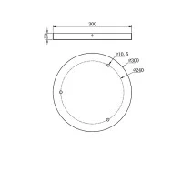 Grande rosone 300mm tondo per Lampade a Sospensione a Tre Uscite