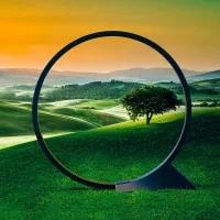 Artemide "O" Lampada LED da Terra per Esterno a Luce Indiretta Artemide "O" Lampada LED da Terra per Esterno a Luce Indiretta