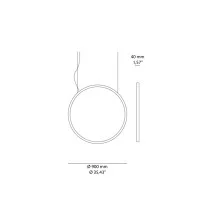 Artemide "O" Suspension LED Outdoor Lamp with Diffused Light by