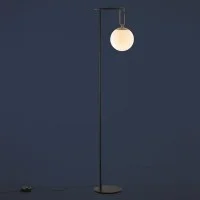 Artemide nh 22 Floor Dimmable Lamp with Glass Ball By Neri & Hu