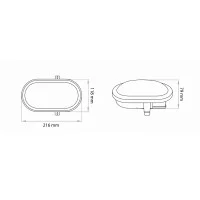 Lampo Oval 12W LED Ceiling or Wall Lamp for Indoor and Outdoor