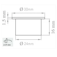 Fai Spot Mini gold Downlight 1W LED Recessed 60° 350mA in PVC