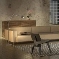 Artemide Tolomeo Floor Nero Lampada da Terra Orientabile per Artemide Tolomeo Floor Nero Lampada da Terra Orientabile per