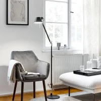 Artemide Tolomeo Floor Nero Lampada da Terra Orientabile per Artemide Tolomeo Floor Nero Lampada da Terra Orientabile per