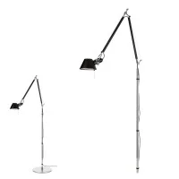 Artemide Tolomeo Floor Black Adjustable Floor Lamp for Indoor