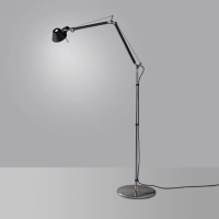 Artemide Tolomeo Floor Black Adjustable Floor Lamp for Indoor