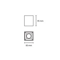 Flos Kap 80 Surface Quadrato Faretto LED Plafone da Soffitto