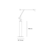 Artemide Floor Support for Tizio and Tizio LED Lamp