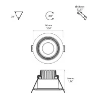 Beneito Faure Compac R Adjustable and Dimmable Round Recessed