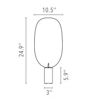 Flos Serena LED Table Lamp Copper by Patricia Urquiola