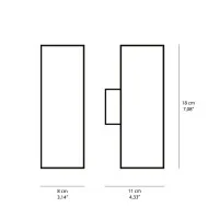 Ideal Lux Look AP2 Cylindrical Bi-emission Wall Lamp Applique