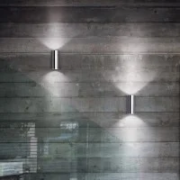 Ideal Lux Look AP2 Cylindrical Bi-emission Wall Lamp Applique